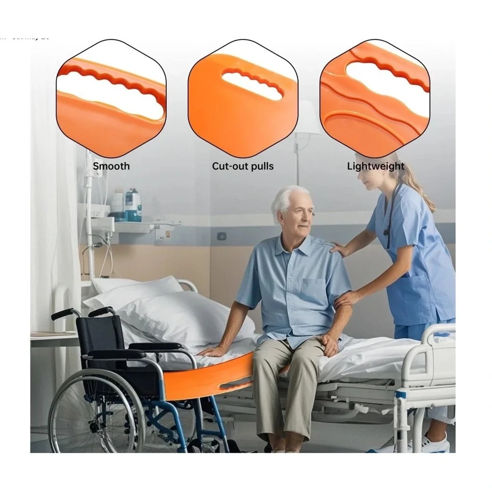 Patient Slide Transfer Board Mobility Assist Device, 440 Lbs Capacity Wheelchair